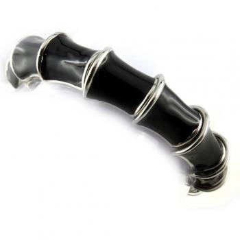 Black Silver Scarlett Bracelet by Les Trésors De Lily (N1606)