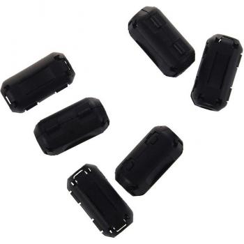6 Pcs Ferrite Clip-On Noise Filter for 5mm Cable