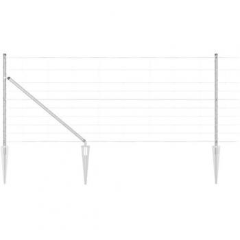 Barrière de clôture en acier galvanisé Vidaxl – 1 m de hauteur, 25 m de longueur