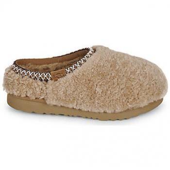 UGG Tasman Curly Sheepskin Clogs – Brown (Kids)