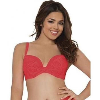 Curvy Kate Siren Parte Superior de Bikini Padded Plunge Mujer Naranja Coral 100FF
