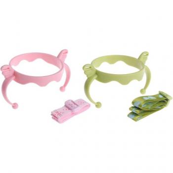 2er Set Babyflasche mit Halter und Griffen für Comotomo