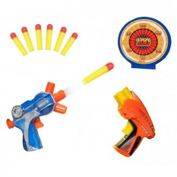 Giocattolo Set 2 Pistole a Tripla Canna con Dardi Soft