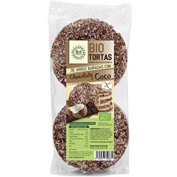 Tortas de Arroz Bañadas Chocolate y Coco Sin Gluten 100g