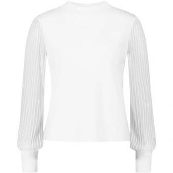 Zero Damen Strickpullover mit Stehkragen in Offwhite, Größe 42