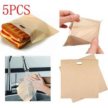 Eco-Friendly Toaster Bags for Bread and Snacks (5-Pack)