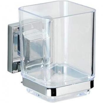 WENKO Zahnputzbecher Quadro, Vacuum-Loc®