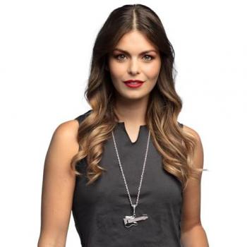 Collier Fantaisie Musique Rock 74 cm Argent – Bijou de Costume