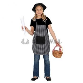 Delantal de Cocina Infantil en Cuadros con Pañuelo