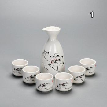 Conjunto de Copas de Cerámica Japonesa para Sake 7 Uds