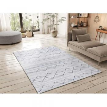 Alfombra Geométrica Atticgo en Gris, 140x200 cm