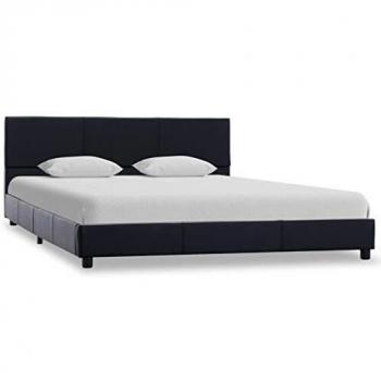 Sonata Hydraulic Lift Bed, Black Faux Leather, 140x200 cm