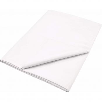 White Super Kingsize Flat Sheet, Murmur 500TC – Plain Dye