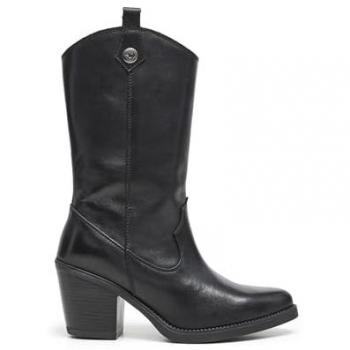Bota Cowboy Lois Jeans de Piel Preta