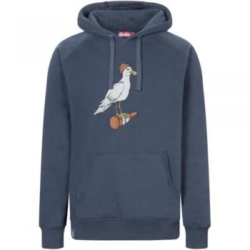 Felpa con cappuccio Derbe Hamburg modello Gull blu navy per uomo M-XXL