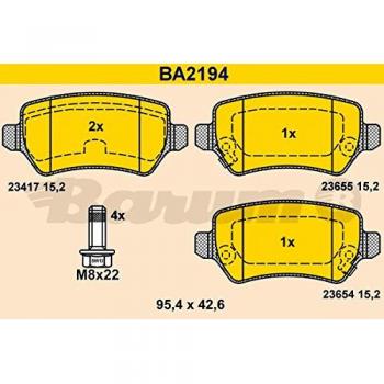 Barum Freno Set 2194: Guarnizioni e Pastiglie