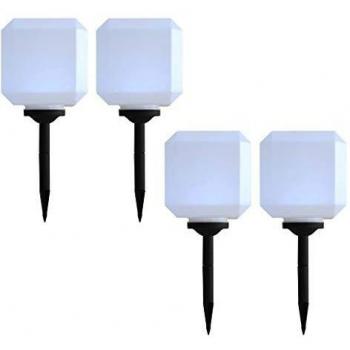 Set di Lampade Solari da Esterno 4 pz LED Sferiche 30 cm RGB