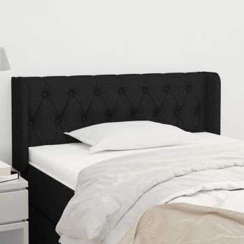 VidaXL Kopfteil Ohren Schwarz 103x16x78/88 cm