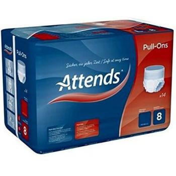 Attends® Pull-Ons 8 M Einmalhosen Einweghosen 16 St weiss Unisex