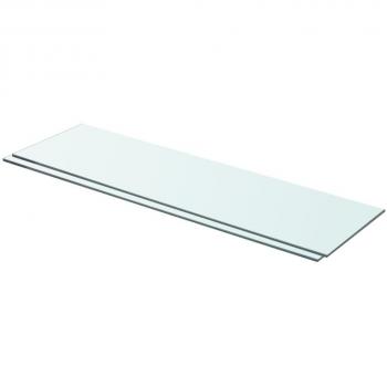 Panneaux d'étagère en verre 2 pièces 70 cm x 20 cm