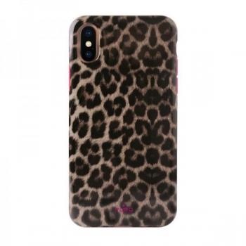 Puro Glam Leopard Résistante Couche PURO marron compatible iPhone X X S