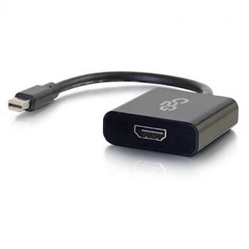C2G 4K Ultra HD Mini DisplayPort to HDMI Adapter for Compatible Devices like Apple MacBook, Mac Mini, Mac Pro, Microsoft Surface Pro, Dell XPS and More (Schwarz)