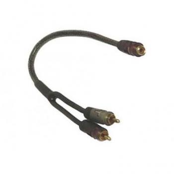 Cinch Y-adapter 1 x RCA F naar 2 x RCA M 0.3m