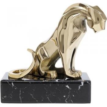 KARE Lion on Marble – 34 cm Gold/Black Sculpture