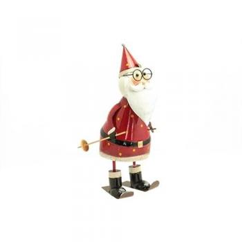 Decorazione Natalizia Babbo Natale in Metallo 42 cm