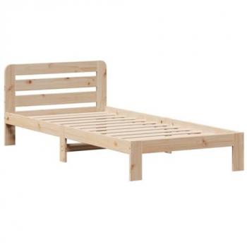 Cadre de lit en pin massif (75 × 190 cm) – sans matelas