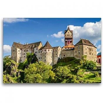 Calvendo – Premium Textile Canvas 75 x 50 cm, Druck von Melanie Viola, Westböhmen Burg Loket