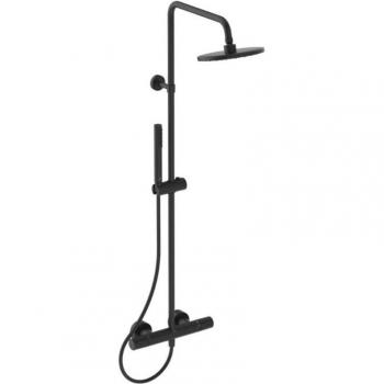Sistema doccia Ideal CeraTherm 20 cm nero seta A7586XG
