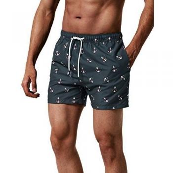 MaaMgic Men's Casual Swim Shorts with Pockets, Small