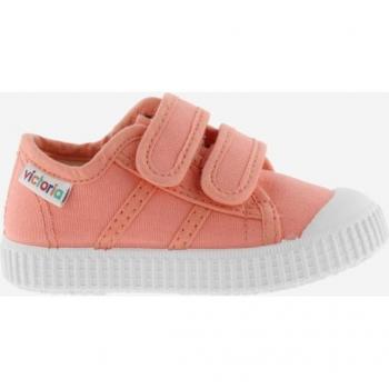 Baskets en toile pour fille Victoria couleur corail