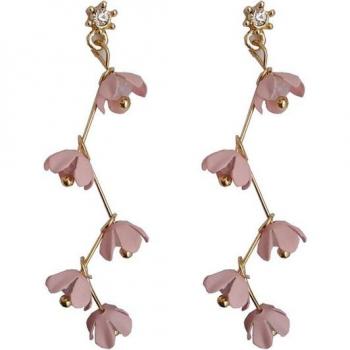 Pendientes Boda Rosa Sakura Clip