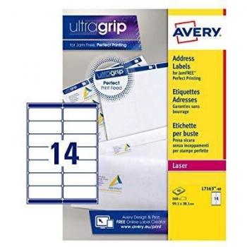 Ultragrip Laser Labels Pack of 560 L7163-40