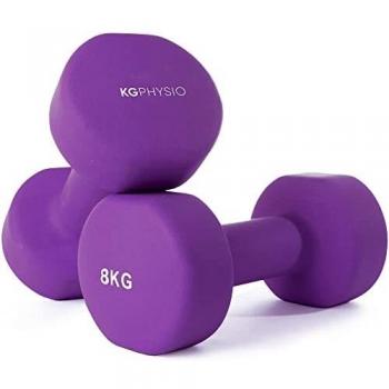 KG Physio Comfortable Grip Dumbbells with A3 Exercise Poster