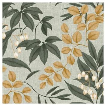 Persephone Green Floral Textured Wallpaper
