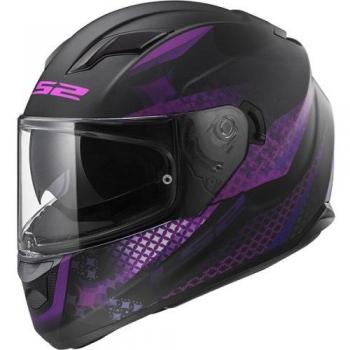 LS2 Stream Evo LUX MAT Casco de moto Negro/Rosa XS