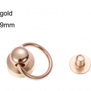 Punk latón: 10 clavos anillo y tachuelas con tornillos