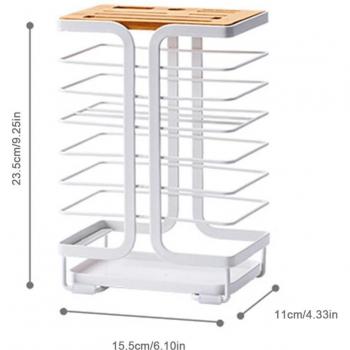 Bord de cuisine multifonction : porte-couteaux & plateau d’évacuation