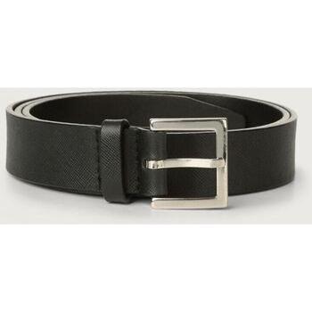 Cinturón de Piel Saffiano Orciani Negro