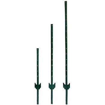 Piquets métalliques pour clôture de jardin – Niederberg – 1,05 m – Vert