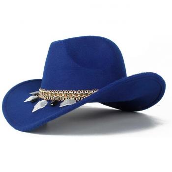 Schwarzer Cowboyhut aus Wolle für Kinder