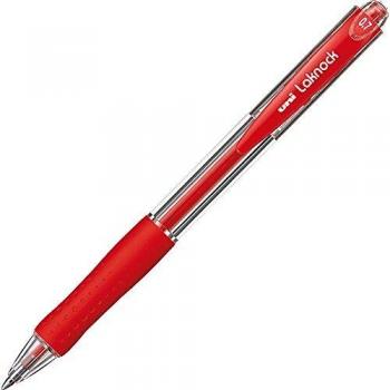 UNI Laknock Red Ink Fine Retractable Pen