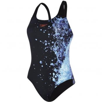 Powerback Energyflo One-Piece by Speedo – Women's Black/Violet/Spearmint (S40)