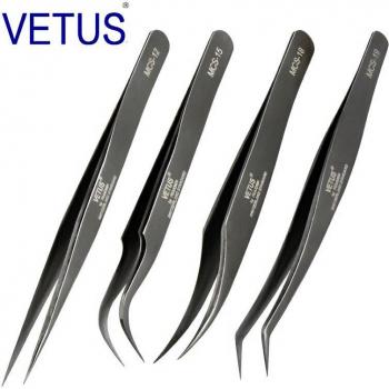 Bright Blue Vetus MCS Series 4pcs Tweezers for Eyelash Extension