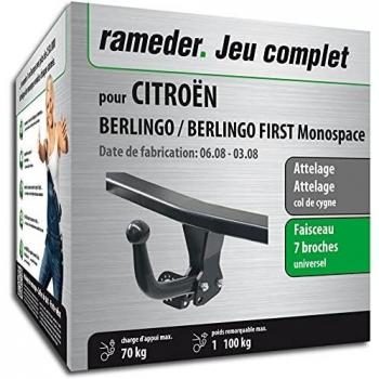 Rameder Pack, Attelage démontable avec outil + faisceau 7 broches compatible avec Opel Combo (151036-01567-1-FR)