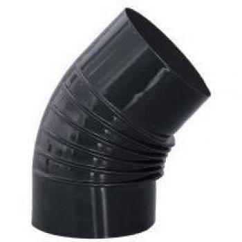 Wolfpack Codo Estufa Vitrificado 175 Mm Negro