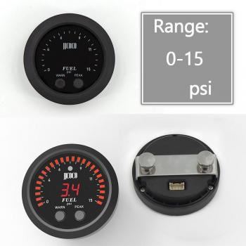 52mm Red LED Fuel Pressure Gauge with 1/8 NPT Sensor